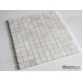 23x23mm Parlak Beyaz Fileli Mermer Mozaik- DT1409